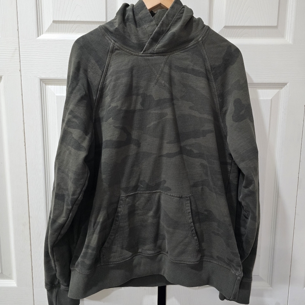 Flint and Tinder Mens Pullover Crossover Hoodie XL USA Camouflage Camo Raglan
